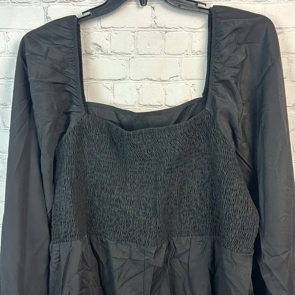 BloomChic Elegant Black Long Sleeve Dress with Ruffle Detail Plus Size 3X - Picture 8 of 8